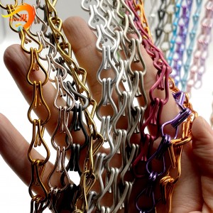 ຂາຍຮ້ອນສີ Aluminum ປະຕູ Curtain Window Chain Link Fly Curtain