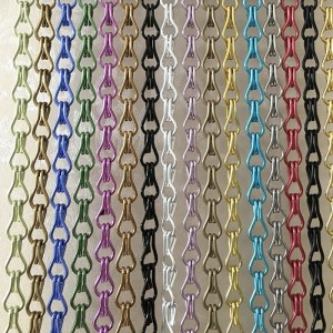 Anodized chain link curtain double hooks chain fly screen