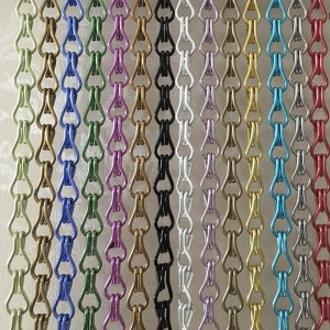 Aluminum double hook chain curtain metal decoration hanging curtain net