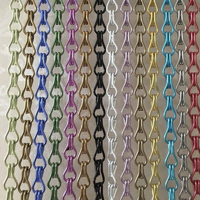 Factory wholesale Double Hook Chain - Aluminum double hook chain curtain metal decoration hanging curtain net – Dongjie