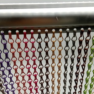 Colorful aluminum chain fly screens chain door curtains