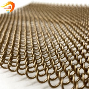 Factory Supply Metal Chain Link Curtain - Hotel Decoration Iron Wire Mesh Chain Link Door Curtain – Dongjie