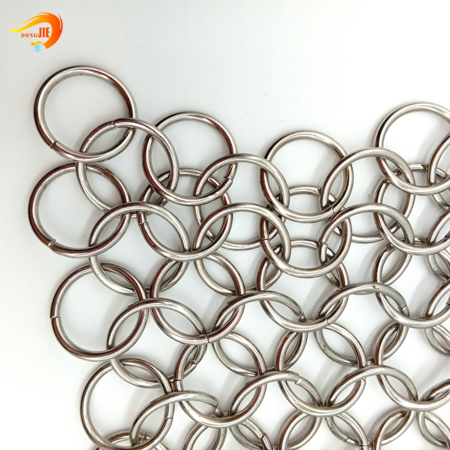 Good quality Metal Drapery Chain Fly Screen - Metal Mesh Fabric Drapery Curtain Stainless Steel Chain Mail Ring Mesh – Dongjie