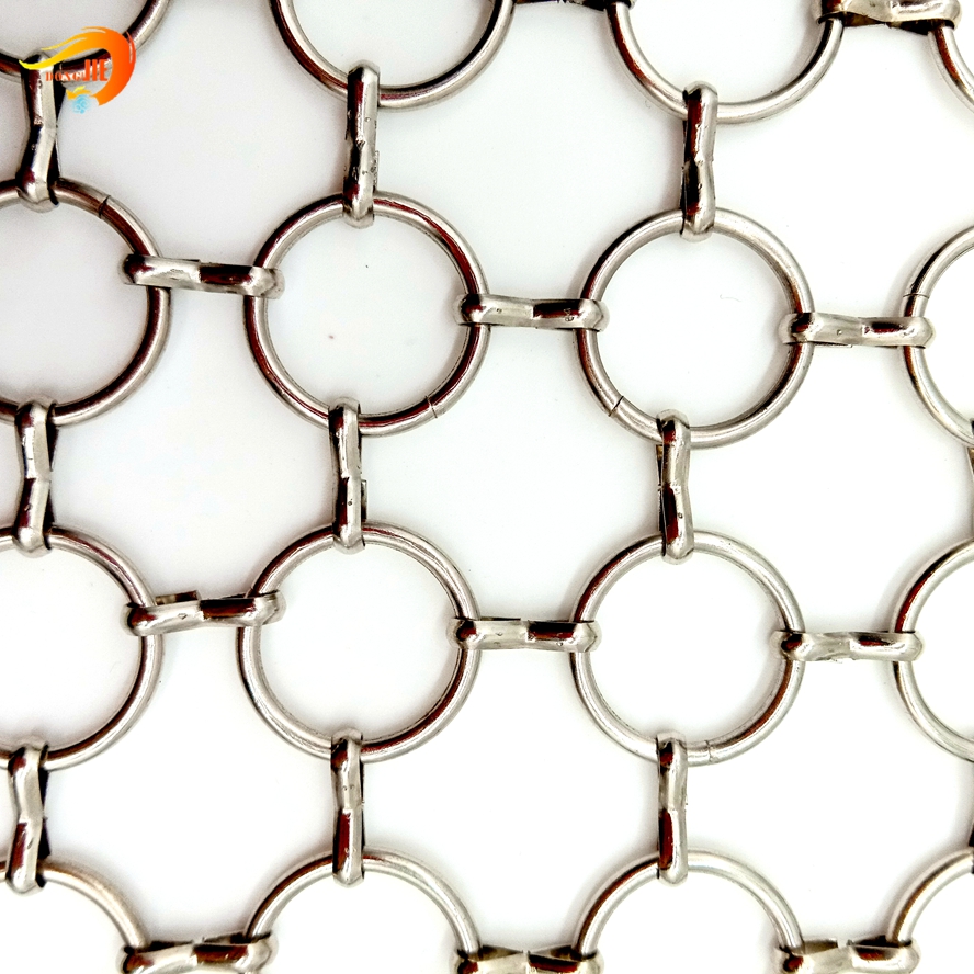 Wholesale Price China Curtain Mesh - Fabric Drapery Curtain Stainless Steel Chain Ring Mesh – Dongjie