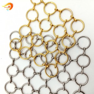 Ngaropea-standar tinggi dekoratif ring logam bolong