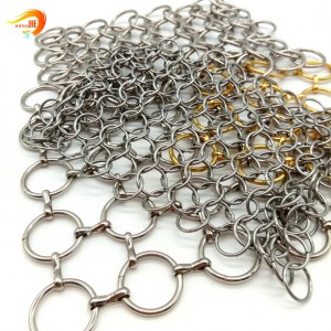 Hotel decoration stainless steel metal ring mesh curtain