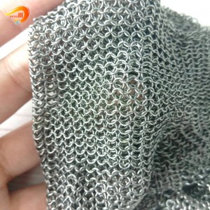 Factory supply aluminum alloy round chainmail ring mesh curtain