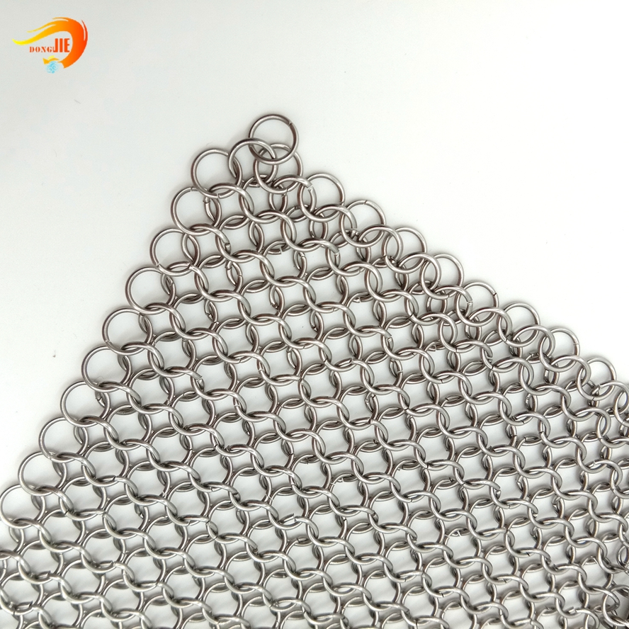 Wholesale Decorative Chain Link Fly Screen - Customized high-standard decorative ring metal mesh – Dongjie