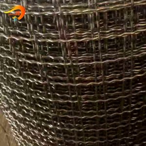 Stainless Steel Brass Metal Gold Color Decorative Crimped Woven Wire Mesh For Curtains Cabinet Doors
