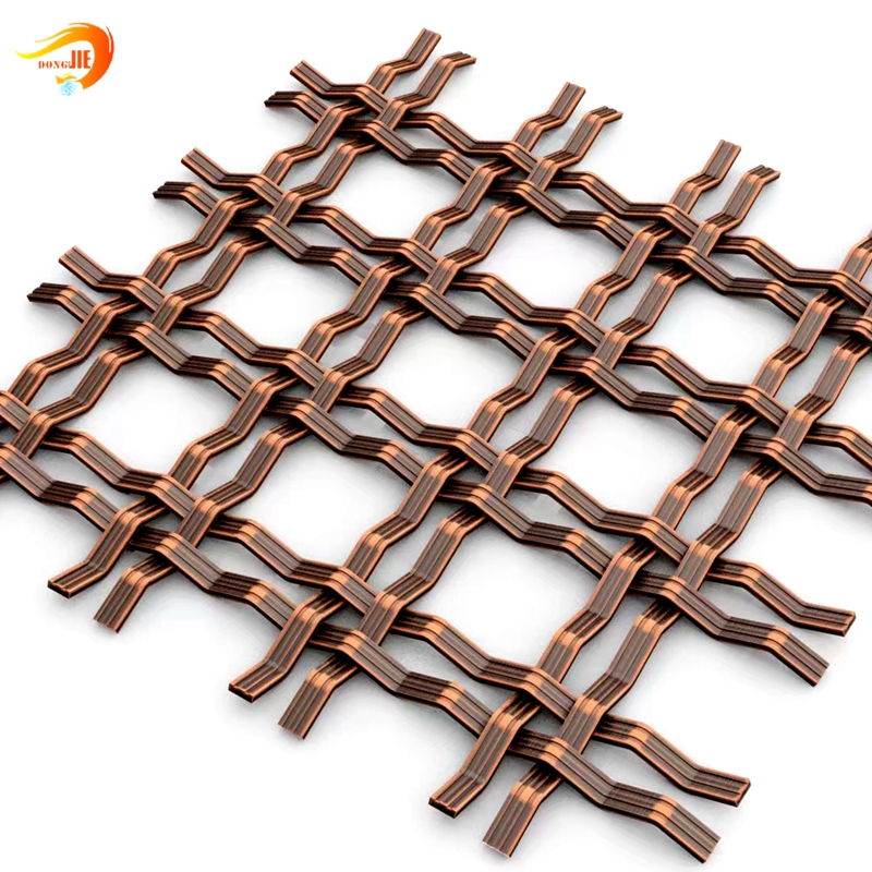 Factory wholesale Double Hook Chain - Stainless Steel Wire /Brass Wire Decorative Crimped Wire Mesh – Dongjie