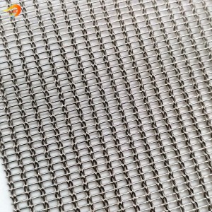 Crimped Wire Woven Fabric Decorative Metal Facade Mesh for Curtain Wall