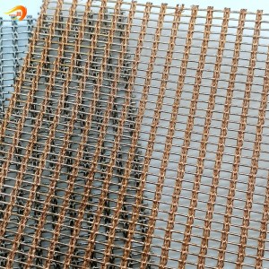 Crimped Type Woven Wire Fabric Decorative Metal Facade Mesh for Curtain Wall