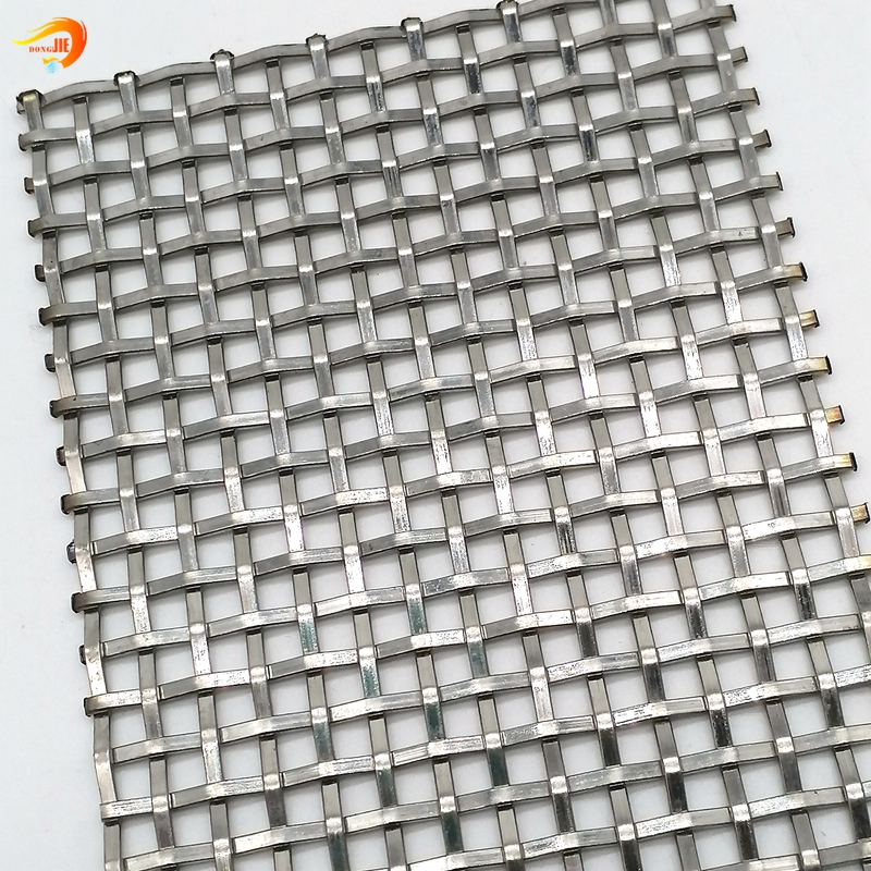 Manufacturer for Chain Link Door Curtain - Flat Wire Mesh Woven Metal Decorative Lock Crimped Wire Mesh – Dongjie