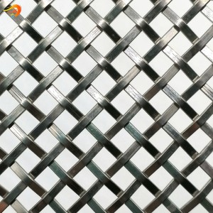 Protective encrypted woven wire mesh crimped mesh