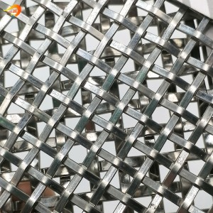 Protective encrypted woven wire mesh crimped mesh
