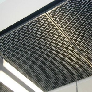 Industrial stretch ceiling expanded metal mesh suspended ceiling