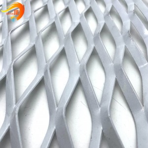 Eksterior Dinding Tirai Fasad Aluminium Expanded Metal Mesh