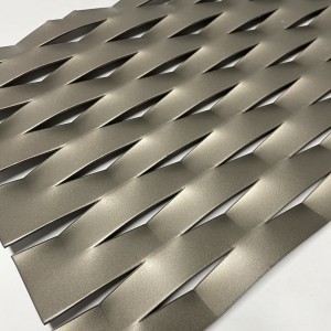 Versatile aluminum powder-coated curtain walling expanded metal
