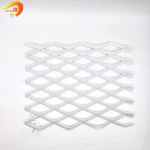 Outdoor 3D wall aluminum stretched mesh facade cladding