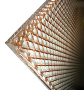 Rete di filu di metallu espansu persunalizata per u vetru laminatu