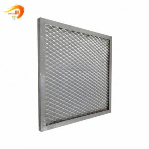 Pleated Activated Carbon Filter Pinalawak na Metal Support Mesh