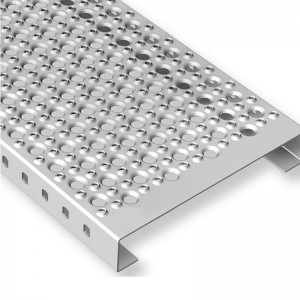 Slip resistant stainless steel perforated metal mesh plate for walkway