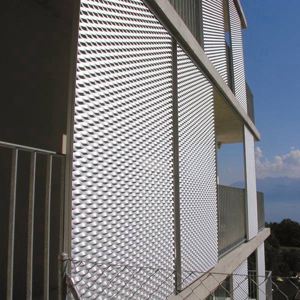 Exterior wall decoration – expanded metal mesh