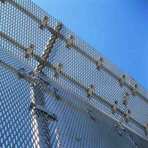 Gizlilik çit paslanmaz çelik genişletilmiş metal örgü çit paneli
