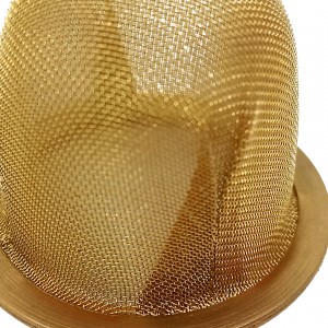 50 micron brass mesh filter cap multi-layer woven mesh