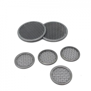 Fabrikistoj kutimo neoksidebla ŝtalo drato plektita maŝo mikro filtrila disko