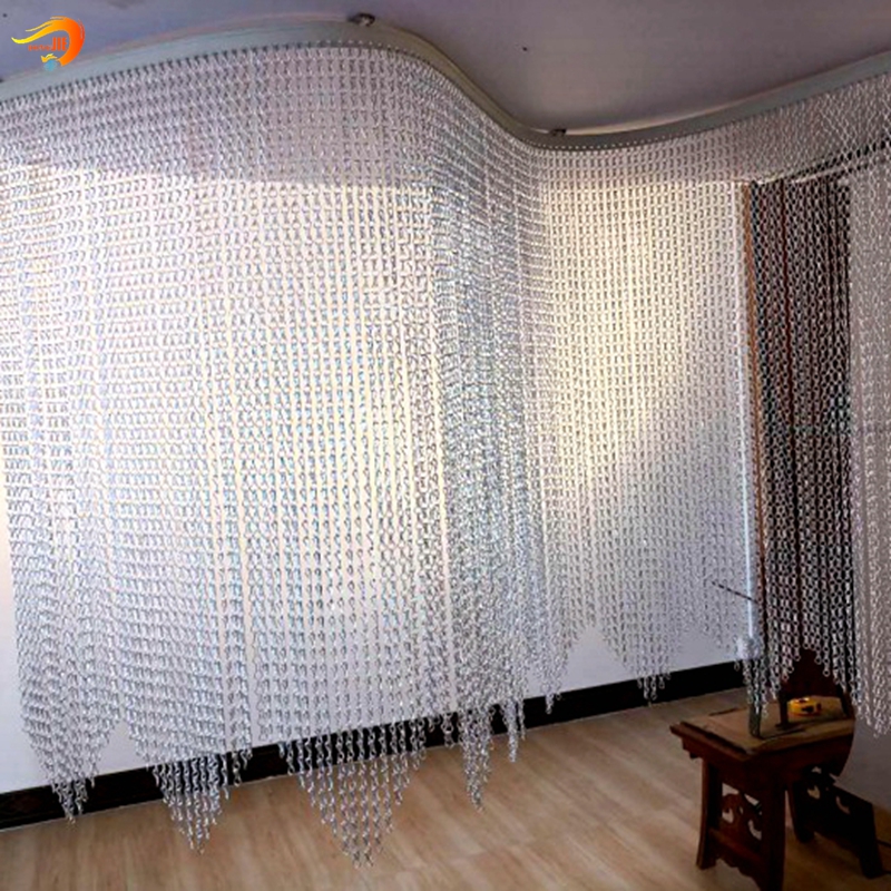 Cheap price Aluminium Chain Link Screen - Decorative Aluminum Chain Link curtain/Door chain Fly Screen Curtain – Dongjie