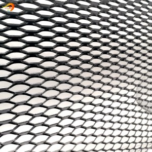 Sesangula Ŝablono Aluminio Vastigita Metala Maŝo por Konstrua Plafono