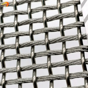 Layar Dekoratif Persegi Stainless Steel Anyaman Wire Mesh Berkerut
