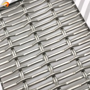 Square Decorative Screen Stainless Steel Woven Crimped Wire Mesh