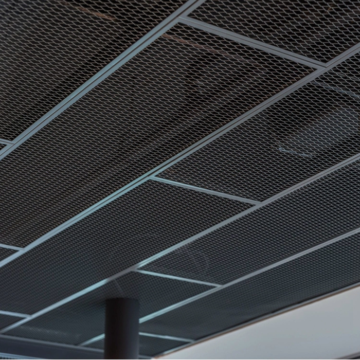Product introduction – Expanded metal mesh ceiling.