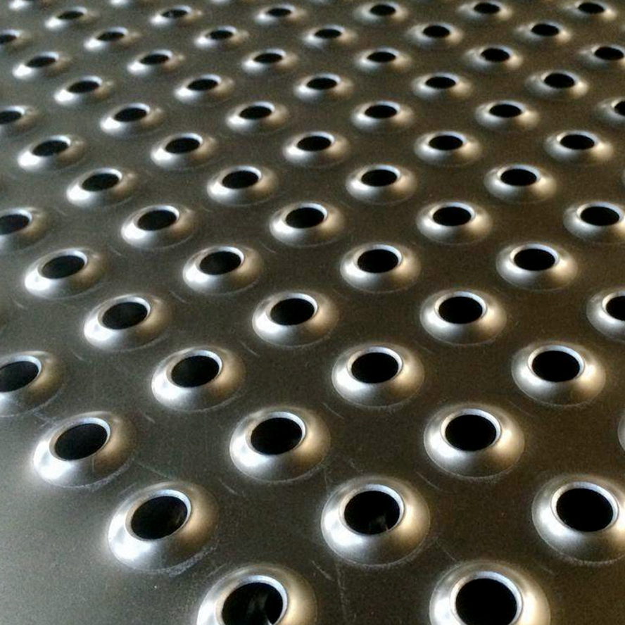 China Cheap price Speaker Mesh - Stainless Steel 304 Perforated Dimpled Plate Anti-Skid Mesh for Floor Platforms – Dongjie
