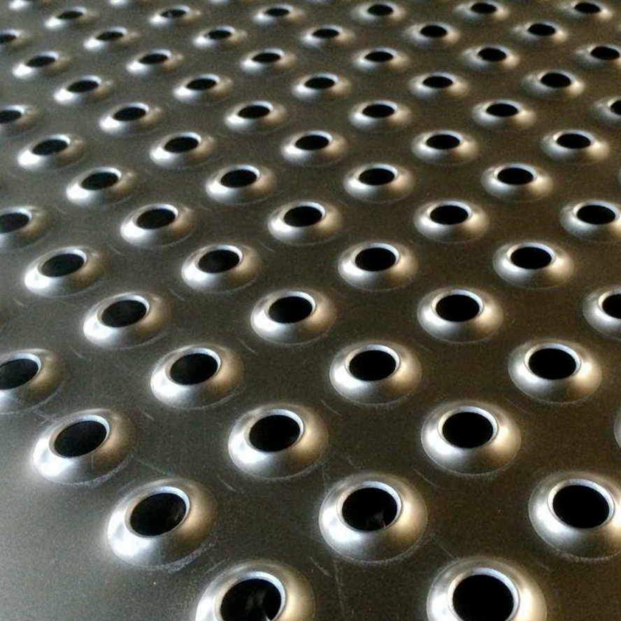 China wholesale Perforated Metal Sheet - Anti skid Non slip Dimple Plate Perforated Metal Safety Grating for Stair Treads – Dongjie