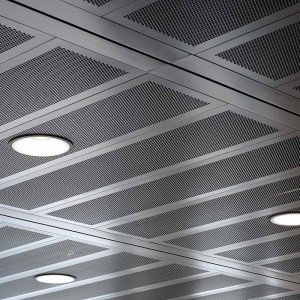 Perforated soundproof metal tiles aluminum ceiling panel