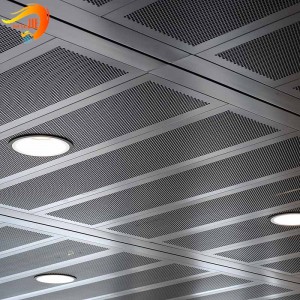 Aluminum frame sound absorbing perforated metal ceilings