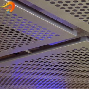 Desain modern aluminium perforated logam bolong siling panels akustik