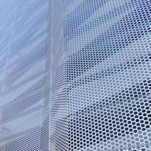 Outdoor decoration aluminum mesh wall cladding perforated metal plate