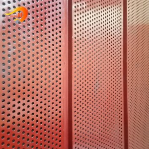 Ճարտարապետական ​​դեկորատիվ ծակոտկեն մետաղյա ցանցավոր վանդակաճաղեր Թերթային պարիսպ