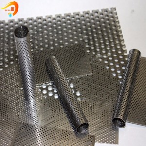 Malla metálica de filtro perforada personalizada por xunto con varias formas de burato