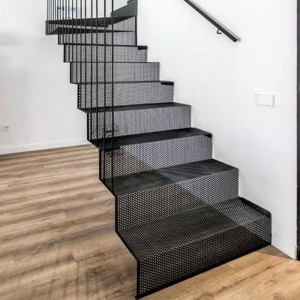 Outdoors stairs customized galvanized perforated metal mesh stairs