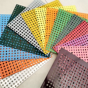 Colorful perforated metal mesh aluminum mesh panel wall cladding