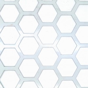 Customized Hexagon Hole Aluminum perforated Mesh for Indoor Decoration