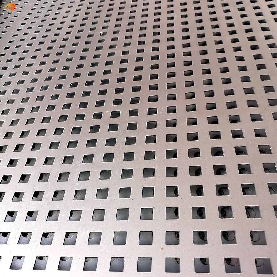 Best quality Decorative Perforated Sheet - Square Hole Perforated Metal Rectangle Holes Perforated Sheet Metal Mesh – Dongjie