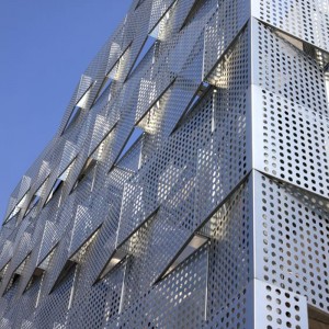 Windproof and noise-reducing aluminum panels perforated metal exterior wall cladding