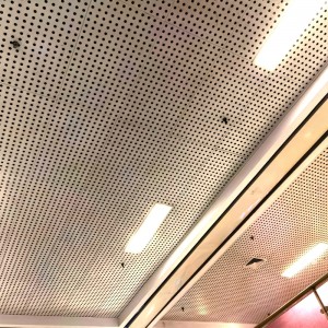 Powder Coated Aluminum Light Weight PVC Perforated Metal Mesh Ceiling