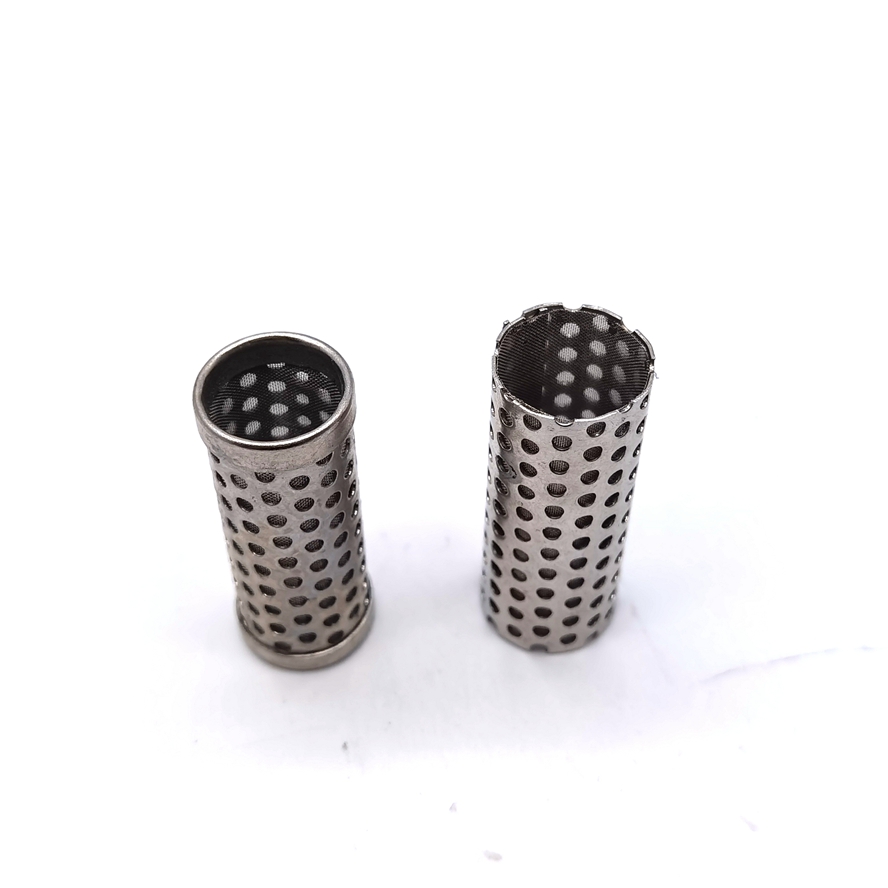 Perforated metal filter tubes